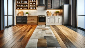 top 3 best floors for your kitchen;Hardwood Flooring, Ceramic or Porcelain Tile, Engineered Wood Flooring