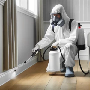 Pest Control in the Home: pest control technician applying powerful treatments